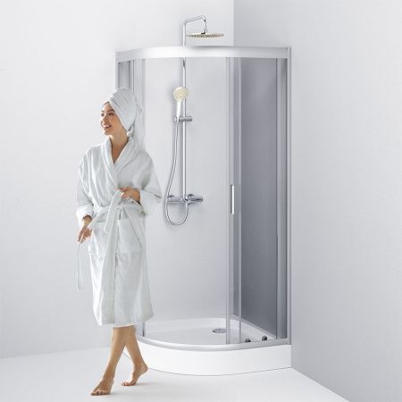 Душевой уголок Am.Pm Gem W90G-401-090WT 90х90 стекло прозрачное профиль хром без поддона