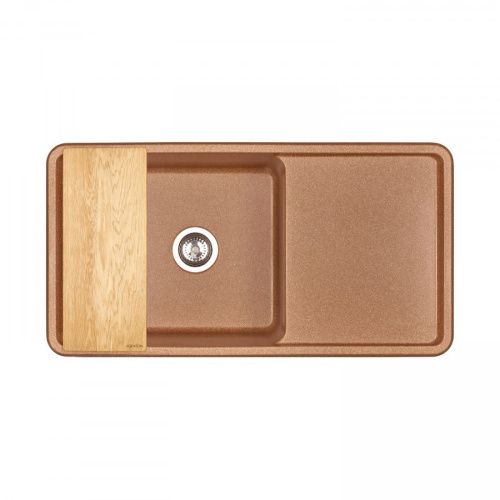 Кухонная мойка Aquaton Беллис 1A725132BS270 95х50 цвет коричневый - фото 2