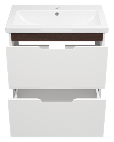 Тумба под раковину Misty Лайм Э-Лай01070-2Я 70х40 напольная цвет белый - фото 3