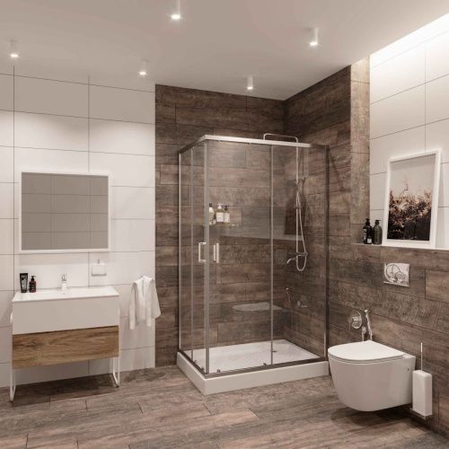 Душевой уголок Niagara Nova 66110811 120х90 стекло прозрачное профиль хром без поддона - фото 2