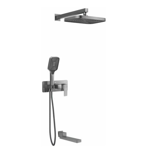 Душевая система Rose R1035T встраиваемая в стену цвет серый - фото 2
