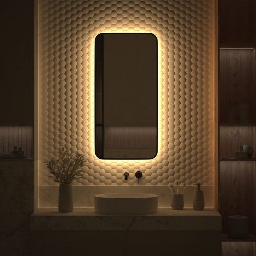 Зеркало с подсветкой Defesto AURA DF 2975 50х100 подвесное - фото 5