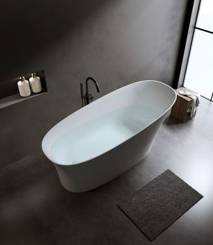 Ванна из искусственного камня Timo KIARA KIARA1700 170х75 отдельностоящая овальная - фото 3