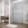 Душевая перегородка Grossman Galaxy 200.K33.01.90.32.00 90х195 стекло прозрачное профиль золото