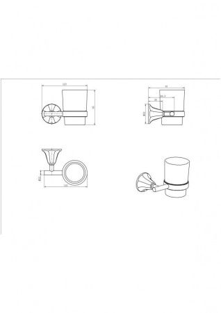 Стакан CeramaLux Biatrichi 73002-1