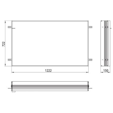 Встраиваемая рама для зеркального шкафа Emco Asis 9497 000 13