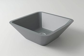 Раковина из искусственного камня Holbi SATURN 1.02.004.11.3 40х40 накладная цвет серый