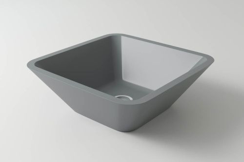 Раковина из искусственного камня Holbi SATURN 1.02.004.11.3 40х40 накладная цвет серый