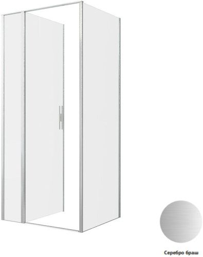 Душевой уголок Allen Brau Priority 3.31026.BA + 3.31041.BA 90х80 стекло прозрачное профиль серебро без поддона - фото 3