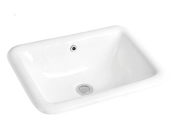 Раковина керамическая Art&Max AM6280 60х40 полувстраиваемая цвет белый