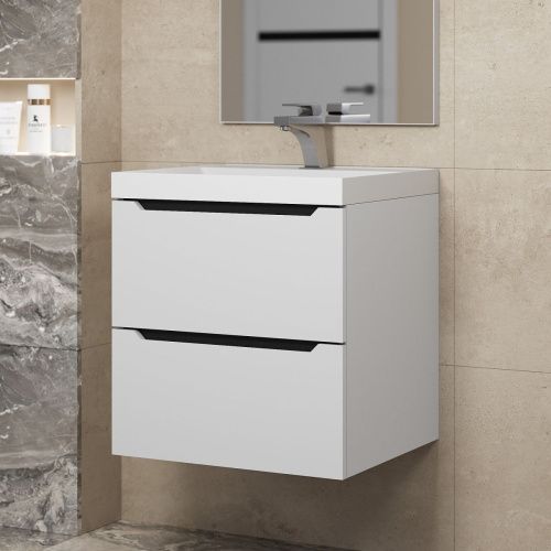 Тумба под раковину Uperwood Tanos 2191020002 50х50 подвесная цвет белый - фото 5