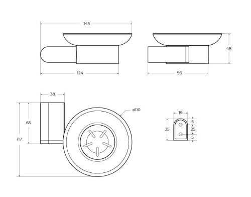 Мыльница CEZARES STYLUS STYLUS-SODS-NOP - фото 2