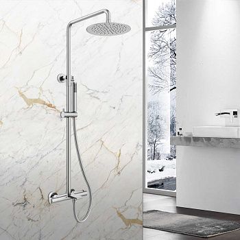 Душевая стойка Vincea Vogue VSFS-1V1TCH настенная цвет хром с термостатом