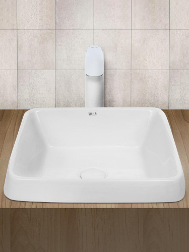 Раковина из сантехнического фаянса WeltWasser WW SK 10000004610 40 см встраиваемая цвет белый 1 отверстие под смеситель - фото 2