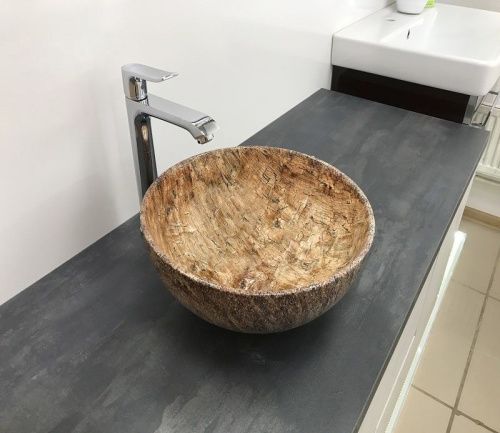 Раковина из сантехнического фаянса CeramaLux 489 30х30 накладная цвет многоцветный без отверстий под смеситель - фото 3