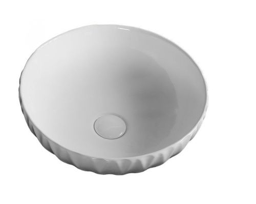 Раковина из сантехнического фарфора Cerutti SPA CR3301B 40х40 накладная цвет белый без отверстий под смеситель - фото 3