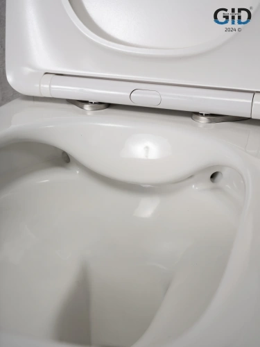 Унитаз подвесной Gid Cuadrado 62254Y белый с сиденьем микролифт безободковый - фото 5