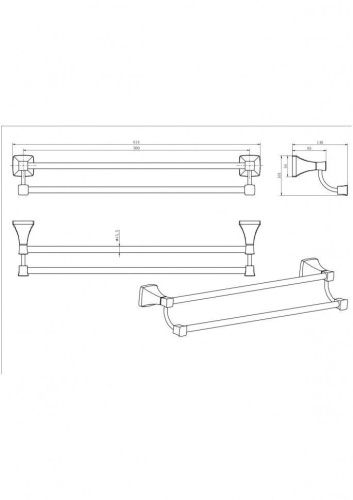 Полотенцедежатель CeramaLux Domino 95409 - фото 2