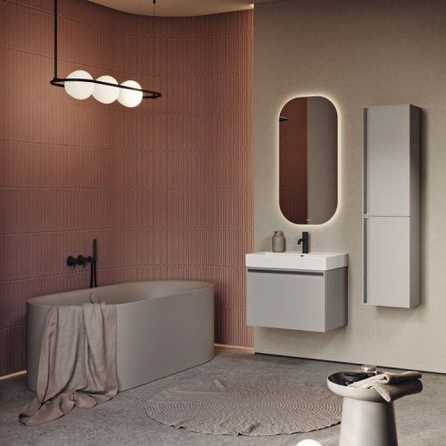 Тумба под раковину Aqwella Y PUR0165ST 60х50 подвесная цвет серый - фото 3