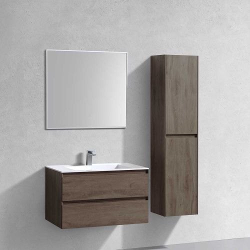 Тумба под раковину Vincea Luka VMC-2L800RO 80х50 подвесная цвет коричневый - фото 2