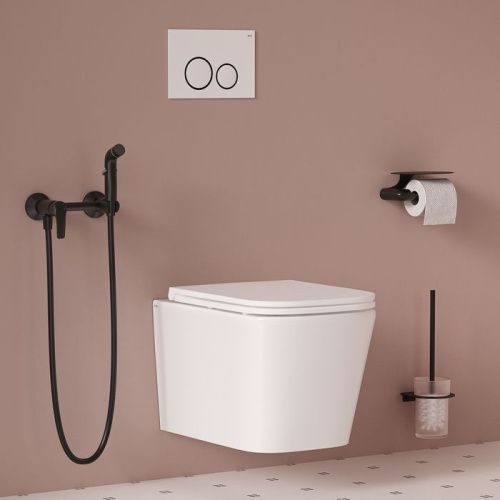 Гигиенический душ со смесителем Iddis Ray RAYBL00i08 черный - фото 2