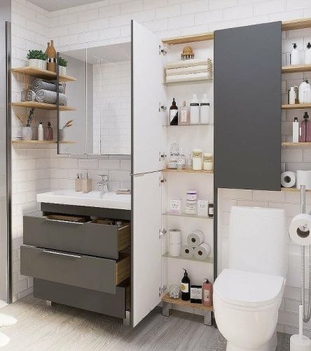 Шкаф-пенал 1MarKa Gaula У92552 40х190 напольный цвет черный - фото 4