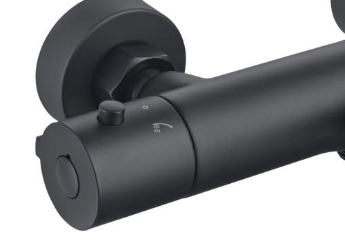 Смеситель для ванны Aquatek ВЕГА AQ1043MB настенный черный с термостатом - фото 3