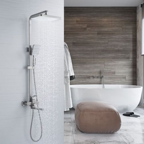 Душевая стойка Shevanik S7036L настенная цвет серый - фото 4