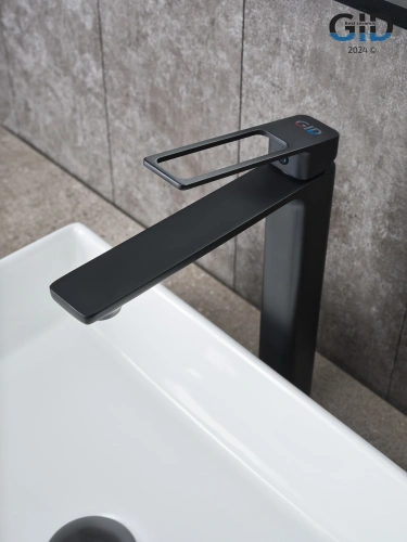 Смеситель для раковины Gid Cascada L057BMD на столешницу черный - фото 4