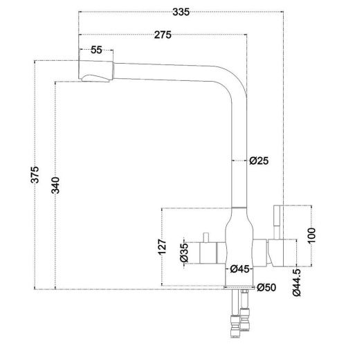 Смеситель для кухни Melana Stello 610304 на мойку - фото 4