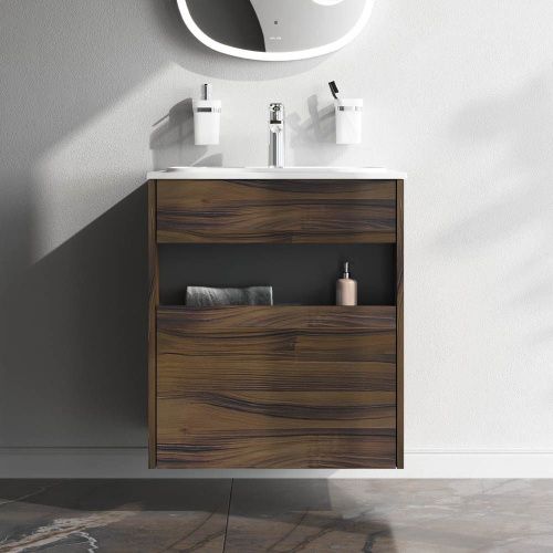 Тумба под раковину Am.Pm Func M8FFUX0601OF 60х50 подвесная цвет коричневый