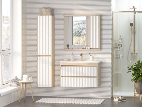 Зеркало-шкаф Brevita Balaton BAL-04090-03-01П 90х80 подвесной - фото 5