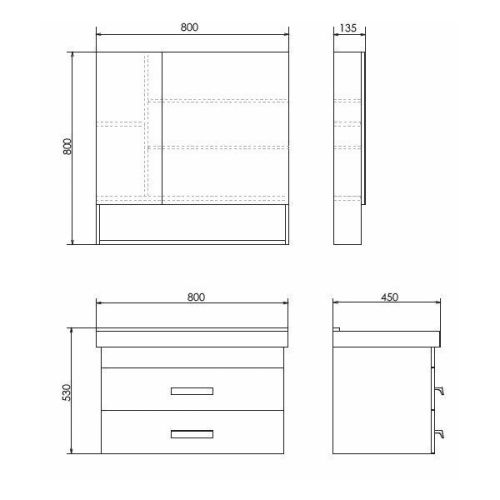 Тумба с раковиной Comforty Никосия 00004138839CF 80х50 подвесная цвет серый - фото 2