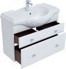 Тумба под раковину Aquanet Рондо 00304289 90х30 подвесная цвет белый
