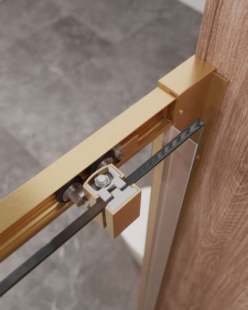 Душевая дверь Cezares MOLVENO MOLVENO-BF-1-140-C-BORO-IV 140х195 стекло прозрачное профиль золото