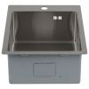 Кухонная мойка Melana ProfLine MLN-R4050H 40х50 цвет серый поверхность матовая
