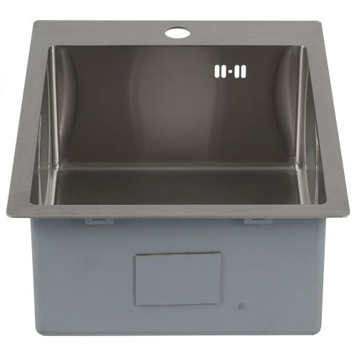 Кухонная мойка Melana ProfLine MLN-R4050H 40х50 цвет серый поверхность матовая - фото 2