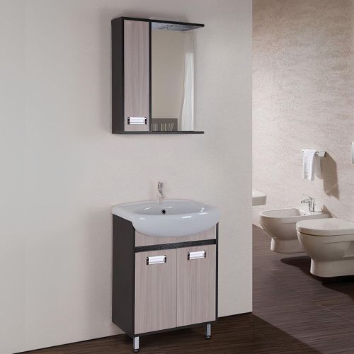 Зеркало-шкаф Onika Гамма 205827 60х70 подвесной цвет коричневый - фото 2