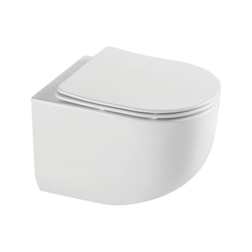 Унитаз подвесной Vincea Globo VT1-52T белый с сиденьем микролифт безободковый смыв торнадо - фото 4