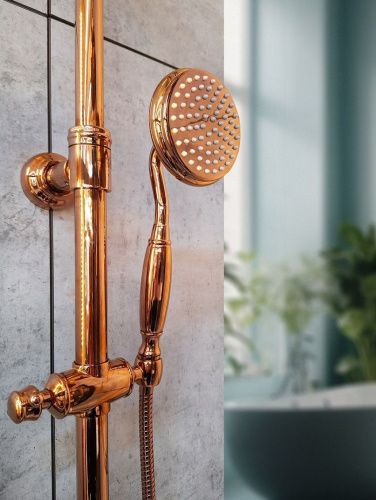 Душевая стойка AltroBagno Beatrice AltroBagnoBeatrice030423ROr настенная цвет розовое золото - фото 4