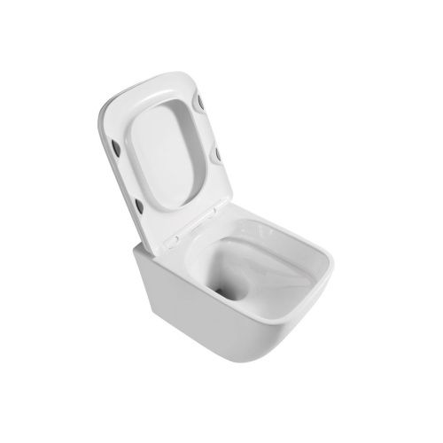 Унитаз подвесной Grossman Thin Rim GR-5603S белый с сиденьем микролифт безободковый каскадный смыв - фото 5