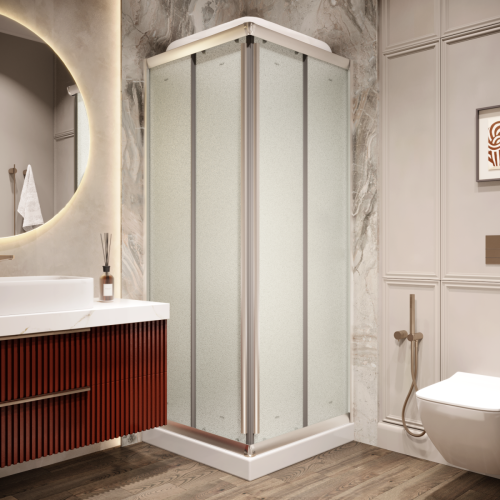 Душевая кабина Parly Frost FQ811 80х80 квадратная с крышей ориентация универсальная