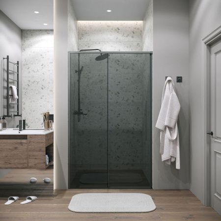 Душевая дверь Grossman Galaxy 100.K33.01.100.42.10 100х195 стекло тонированное профиль графит