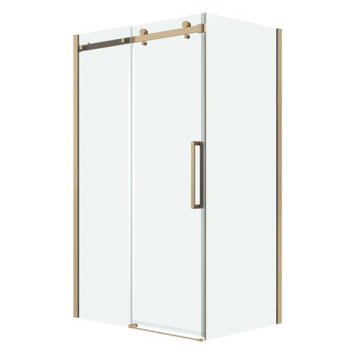 Душевая перегородка Grossman Classic 200.K33.04.80.32.00 80х195 стекло прозрачное профиль золото - фото 2