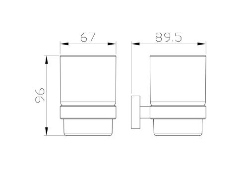 Стакан для зубных щеток Wonzon & Woghand GRAFFITY WW-9321-BG - фото 2
