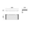 Полка в ванную комнату Oasis Defile 0DFL00400702060CR (0AGD007CR)