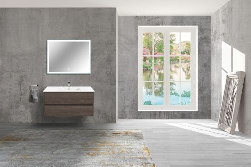 Тумба под раковину Vincea Gio VMC-2G100RO 100х50 подвесная цвет коричневый - фото 2