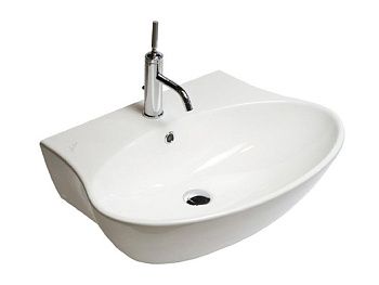 Раковина из сантехнического фаянса Hatria NIDO Y0R401 60х50 подвесная цвет белый 1 отверстие под смеситель