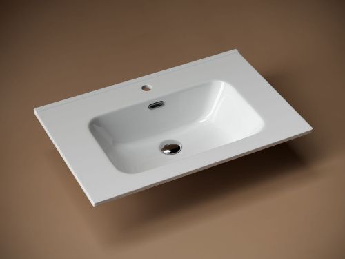 Раковина из сантехнического фарфора Ceramica Nova ELEMENT CN7007 70х50 накладная цвет белый 1 отверстие под смеситель - фото 3