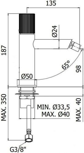 Смеситель Paffoni Jo JO131CR на биде хром - фото 2